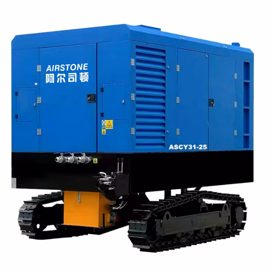 Robuster tragbarer Luftkompressor mit 185 cfm und 41 kW und einem Dieselmotor